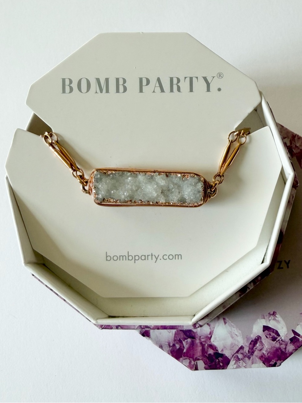 Bomb Party, Dripping In Druzy - “Druzy In Luxe” RBP4916 (Snow White)